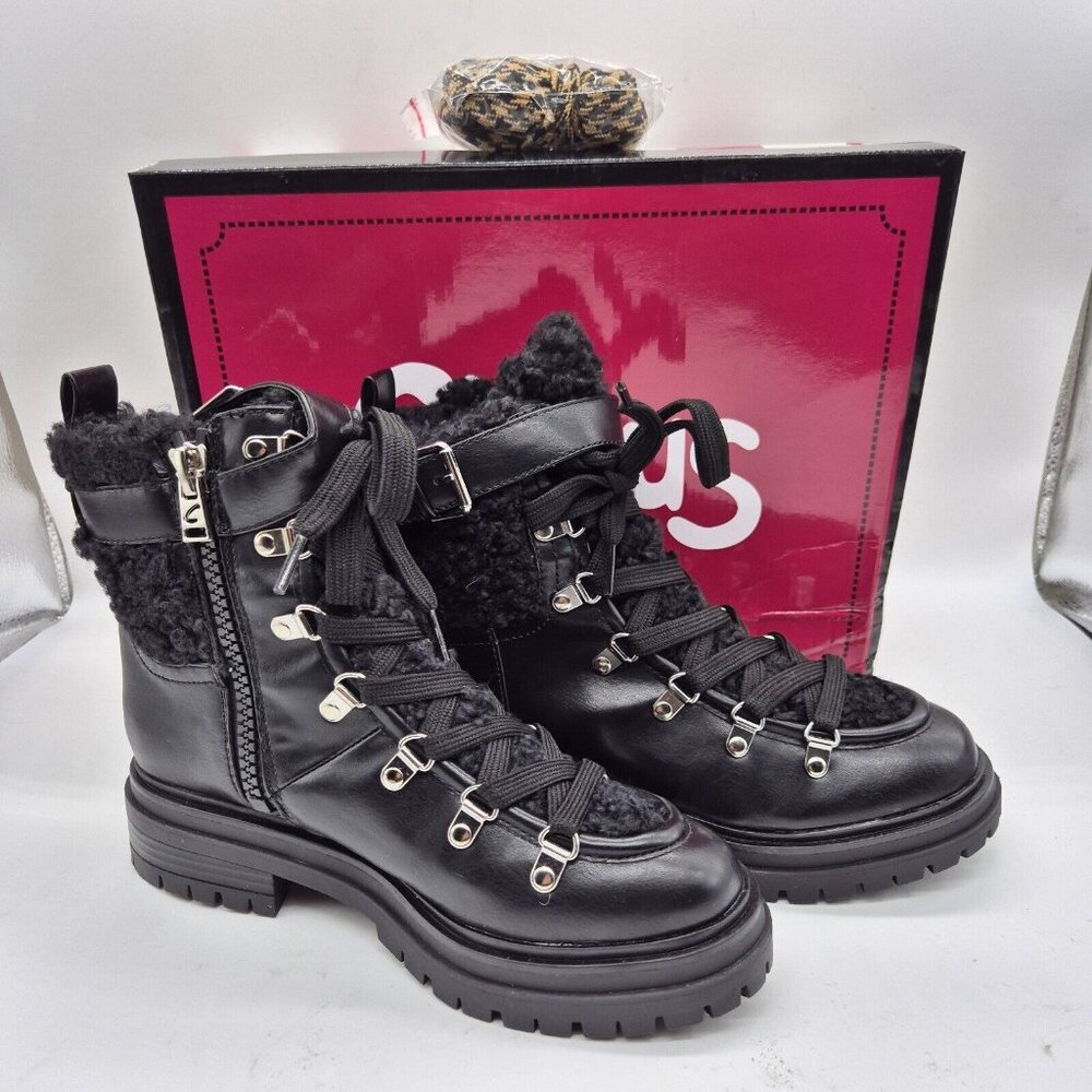 Circus by Sam Edelman Women's Boots Size 7 Gretchen Shearling Hiker Black - Picture 9 of 9